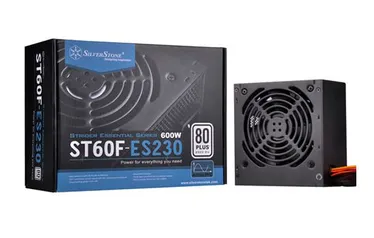 Fonte SilverStone SST-ST60F-ES230, 600W, 80 Plus, PFC Ativo 220V | R$316