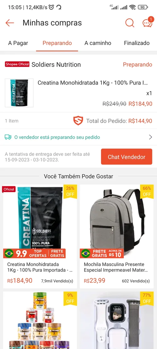 Imagem na descrição da promoção