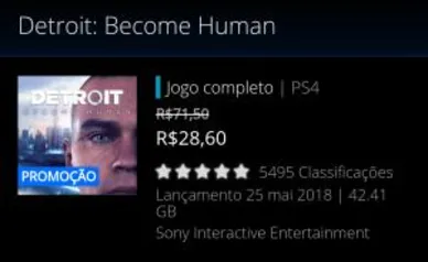 Detroit: Become Human R$29