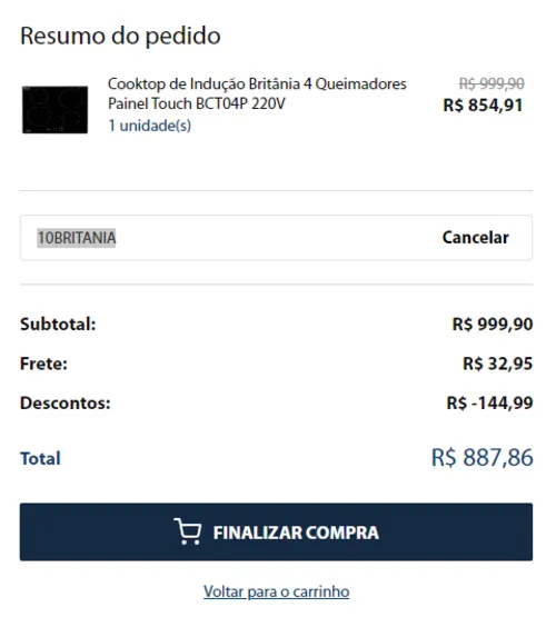 Imagem na descrição da promoção