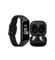 Fone de Ouvido Wireless Samsung Galaxy Buds Live - Preto + Smartband Samsung Galaxy Fit2 - Preto | R$689