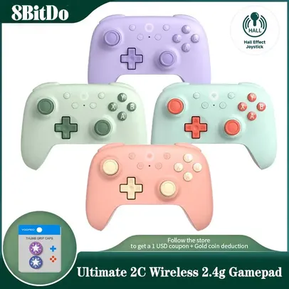 [Com taxa] Controle 8BitDo Ultimate 2C Wireless (Steam Deck,Raspberry Pi,Android, PC 2.4G)