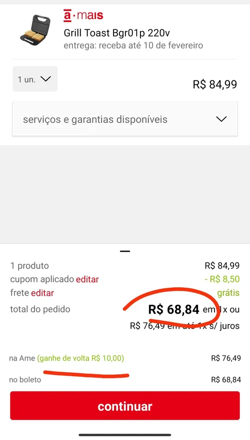 Imagen na descrição da promoção