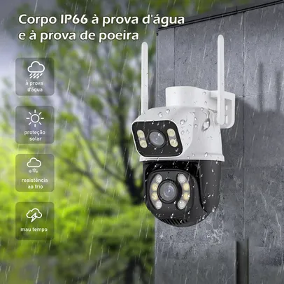 [BR | Moedas] Camera de Vigilância ZHEJIANG JORTAN  - Full HD, WiFi, Lentes Duplas, Visão Noturna, Alarme, Detecção de Movimentos, Luz de Led, ANATEL