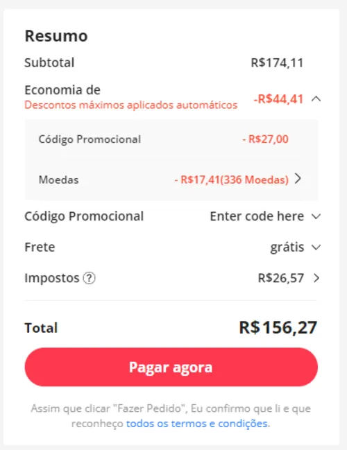 Imagem na descrição da promoção