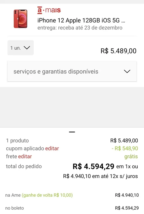 Imagen na descrição da promoção