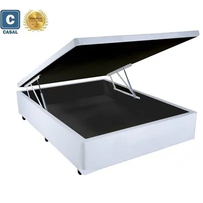 Cama Box Baú Casal Diamond AColchões Branco (258,32 no Ame)