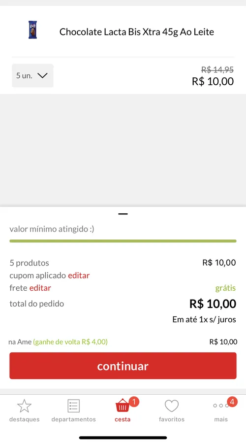 Imagem na descrição da promoção