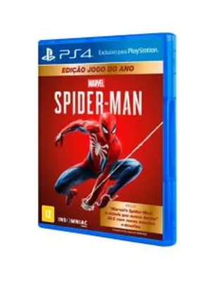 [APP + AME R$92] Game - Marvel's Spider-Man - Game Of The Year - PS4 R$132