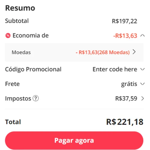 Imagem na descrição da promoção