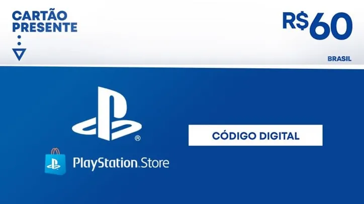 [Nuuvem + Paypal] Gift Card Playstation R$60 por R$10