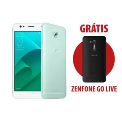 ZenFone 4 Selfie 4GB/64GB Mint Green + Zenfone Go Live 2GB/32GB Preto - R$1305