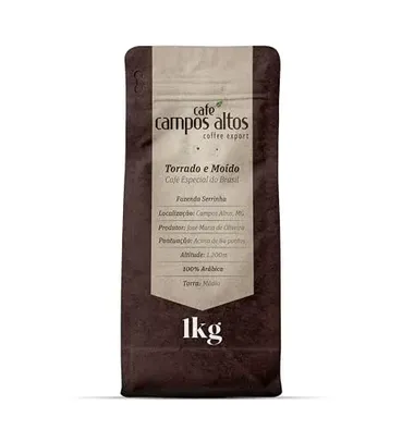 [Levando 2 + Missão R$34,30] Café Campos Altos, Café Especial Torrado e Moído, 1Kg