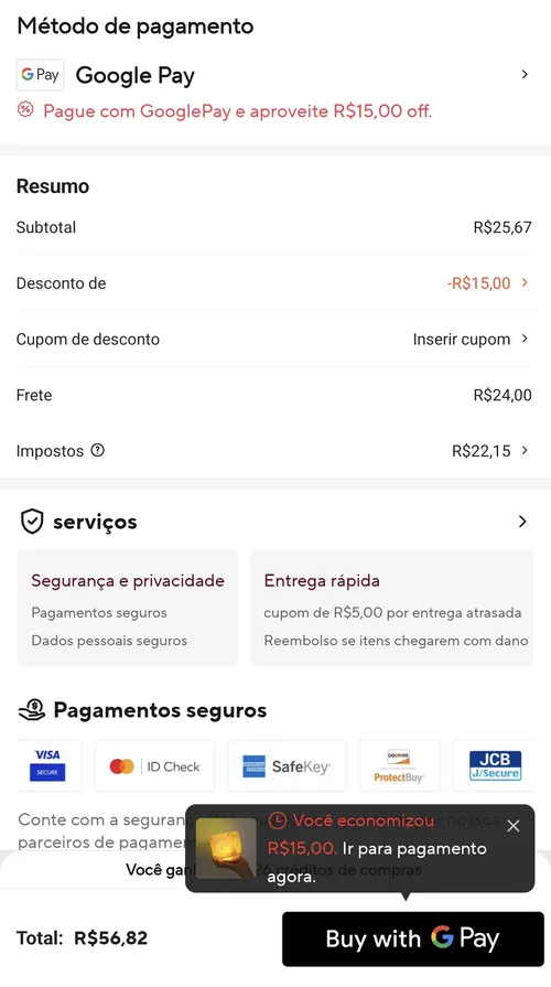 Imagem na descrição da promoção