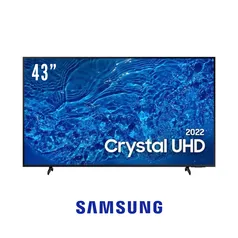 Samsung Smart TV Crystal UHD 4K 43BU8000 2022, Design slim, Tela sem Limites 43