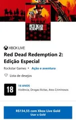 [Live Gold] Red Dead Redemption 2: Edição Especial | R$134