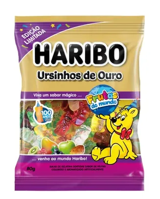[Prime/10 unidades] Haribo bala gelatina ursinhos frutas do mundo - 80g