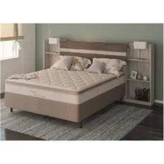 Cama Box Casal + Colchão Herval Capri com Pillow Inn e Molas Ensacadas | R$664