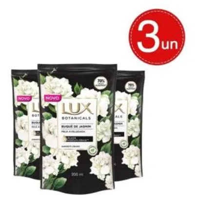 Kit Sabonete Líquido Lux Refil Botanicals Buquê De Jasmim 200ml - 3 Unidades | R$ 9