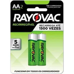 Pilha Recarregável Econômica AA - Rayovac | R$ 15