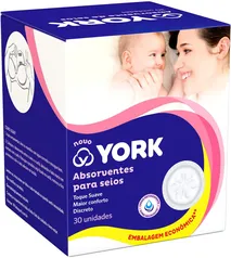 [PRIME/Rec] Absorvente de Seio, York, 30 unidades | R$12