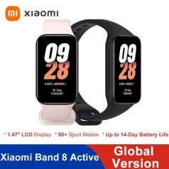 [App/Taxa inclusa/Moedas]Xiaomi Smart Band 8, Versão Global, 1.47 