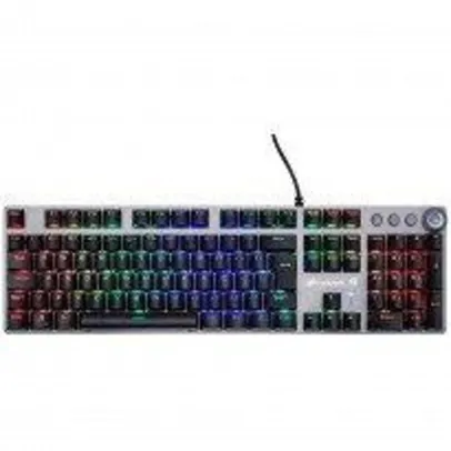 Teclado Mecânico Gamer Fortrek K7 RBW | R$ 122