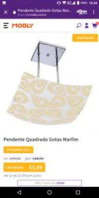 Pendente quadrado estilo gotas - R$54