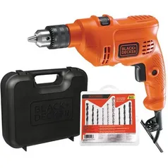 Furadeira de Impacto 560W 3/8 POL com Maleta e Kit 9 Brocas | R$ 170