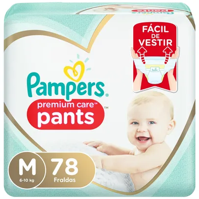 [Leve 3 pague 2]Fralda Pampers Pants Premium Care M 78 Unidades