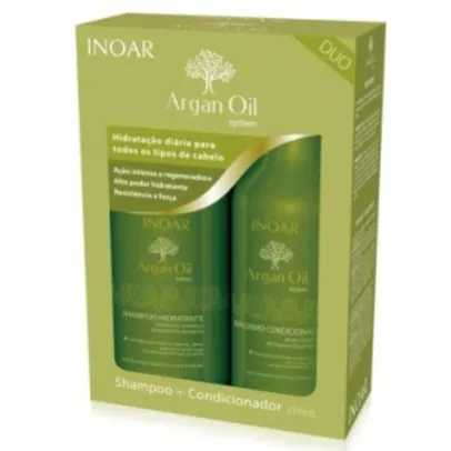 Kit Inoar Argan Oil: Shampoo 250ml + Condicionador 250ml  por R$25