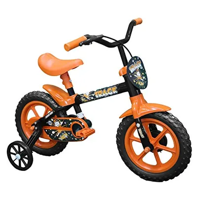 Bicicleta Arco Iris Infantil Aro 12 Preto e Laranja Track Bikes