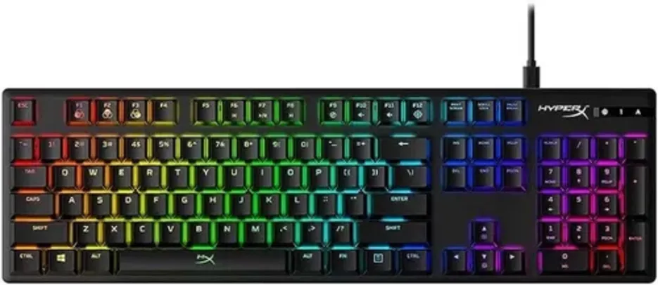 Teclado Hyperx Alloy Origins Switch Red Teclas PBT ABNT2