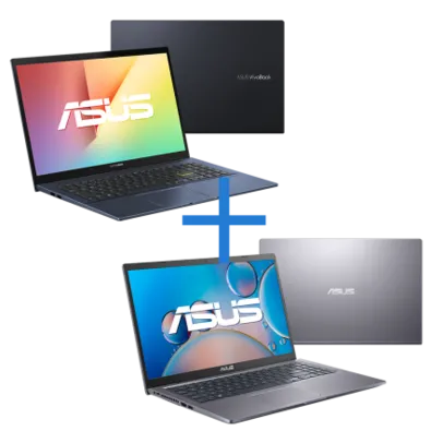 Notebook ASUS VivoBook X513EA-BQ2782W Azul Cobalto + Notebook ASUS X515JA-BR2750 Cinza