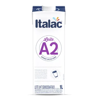 Leite UHT Semidesnatado A2 Italac 1L