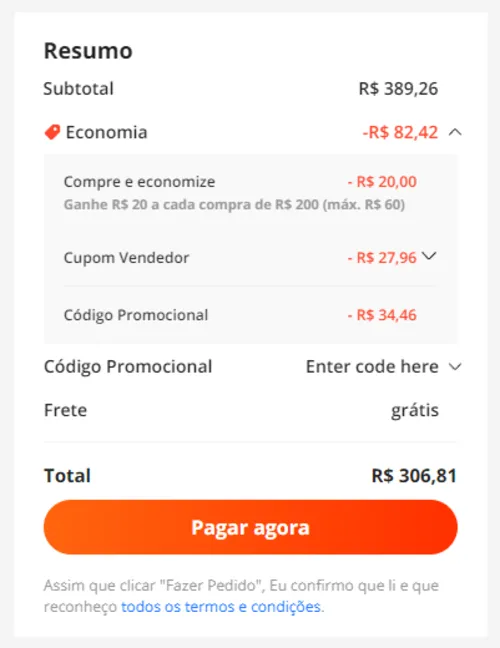 Imagem na descrição da promoção