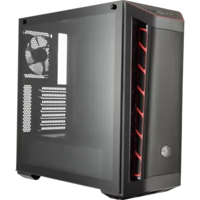 Gabinete Gamer Cooler Master Masterbox MB511 TG, Mid Tower, Vidro Temperado, Red, MCB-B511D-KGNN-S00, Sem Fonte, Com 1 Fan