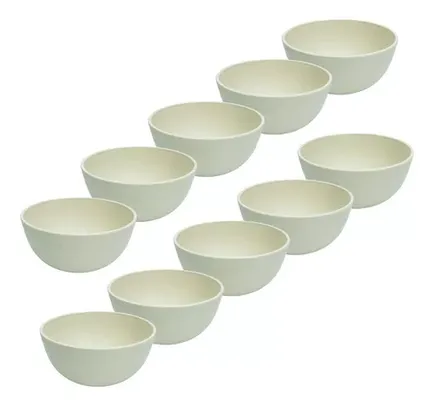 Kit 10 Bowls Tigelas Bambu Ecológico Sorvete Açaí Sobremesa