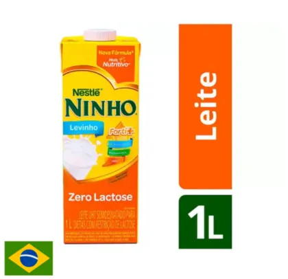 2 unidades | Leite Semidesnatado Zero Lactose UHT Ninho - Levinho 1L