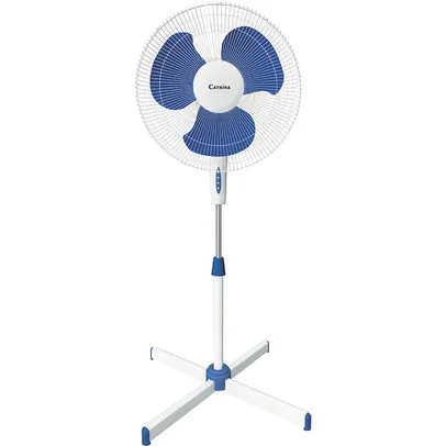 [R$73,99 Ame Super Caçadores] Ventilador de Coluna Catrina Pedestal  Branco Azul 3 Velocidades