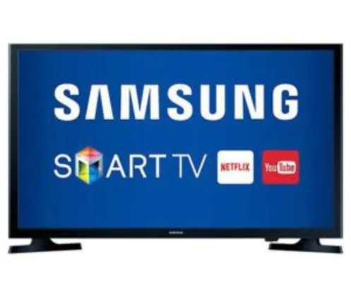 Smart TV LED 32" Samsung 32J4300 HD com Conversor Digital 2 HDMI 1 USB Wi-Fi 120Hz - R$1046