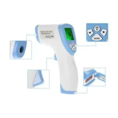 Termometro LASER Digital Infravermelho Febre De Testa Bebe azul por R$ 45