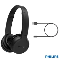 [PRIME R$ 97] Fone De Ouvido Bluetooth Philips Tah1205Bk Preto Bateria De Até 15H e design dobrável 