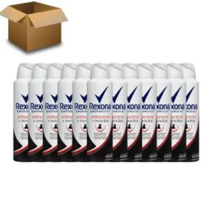 Desodorante Antitranspirante Aerossol Rexona 12 Unidades Women Motionsense Antibacterial e Invisible - 150ml