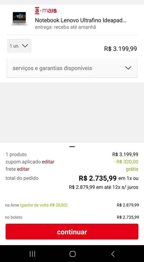 Imagem na descrição da promoção