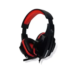 Headset Gamer Multilaser P2 Preto e Vermelho - PH120 - Warrior