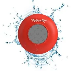 [Submarino] Caixa de Som Bluetooth Aquarius Rock in Rio Vemelha 3W RMS USB Resistente à Água