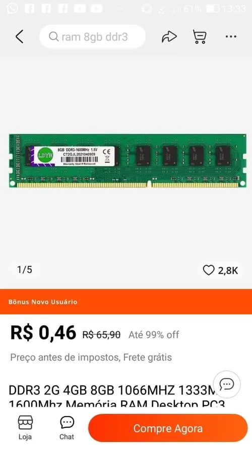 Imagem na descrição da promoção