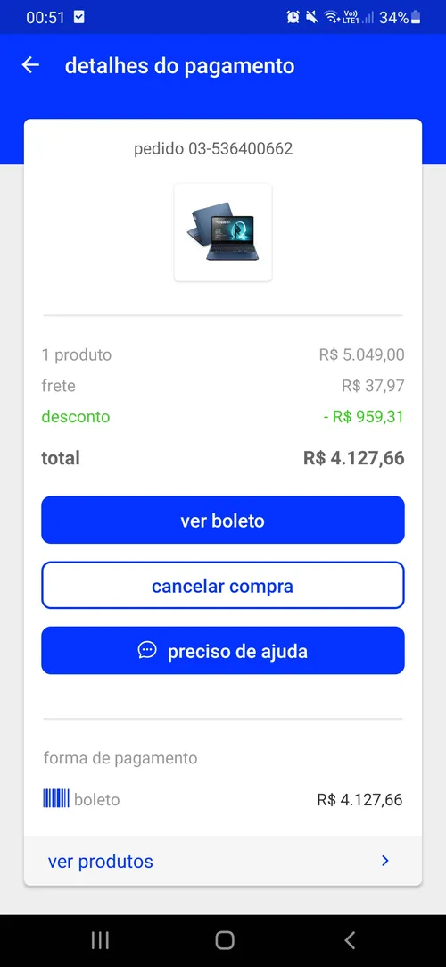 Imagem na descrição da promoção