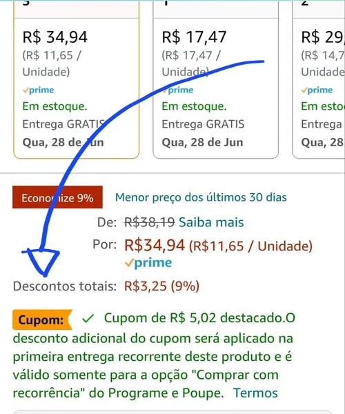 Imagem na descrição da promoção